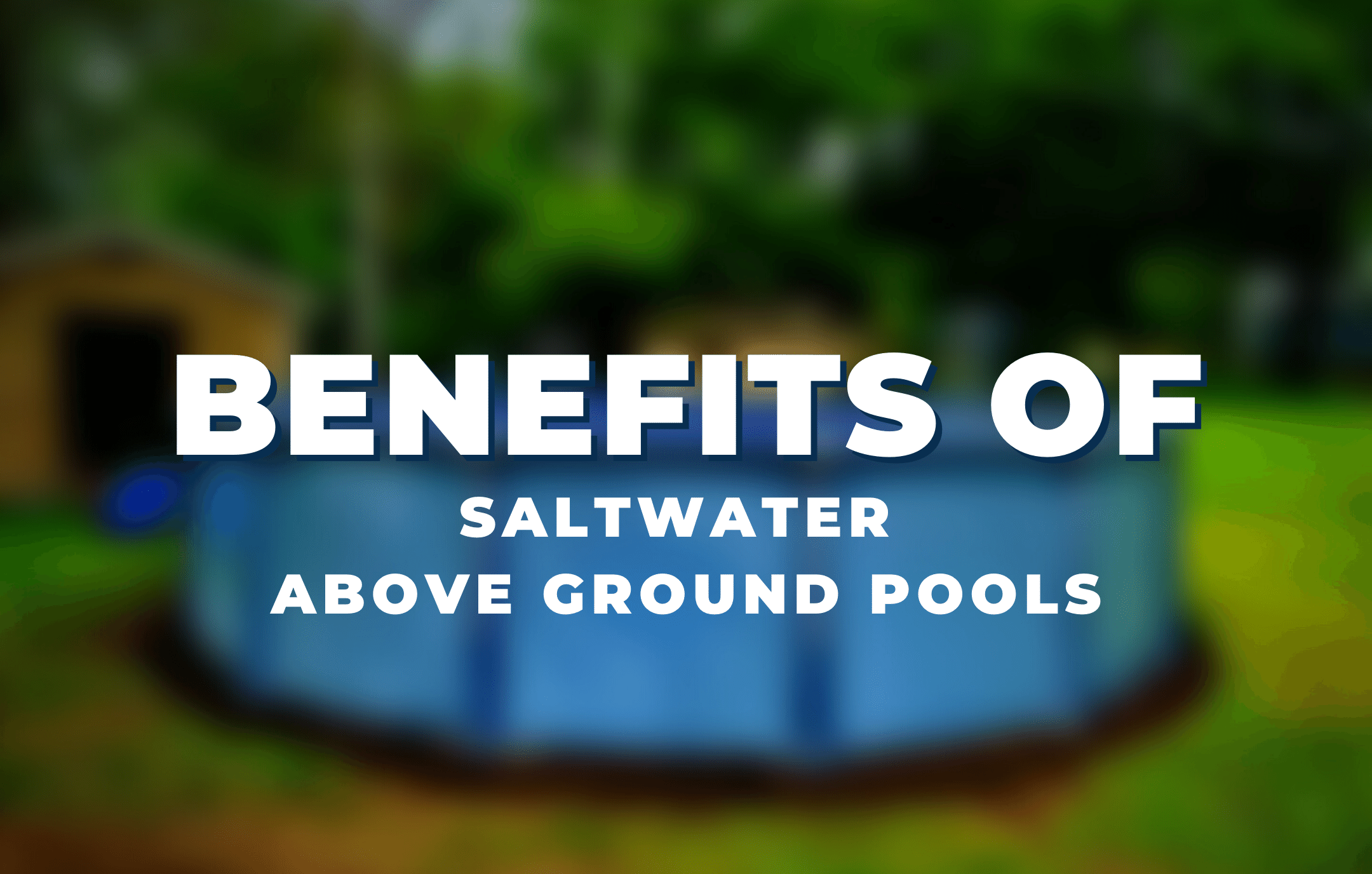 Saltwater Above Ground Pools Discover The Benefits Of Saltwater Pools