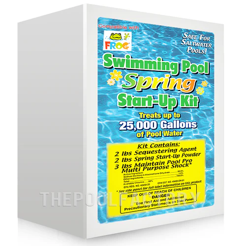 Spring Start Up Kit for Chlorinated, Pool Frog, or Saltwater Pools up to 25,000 Gallons Questions & Answers