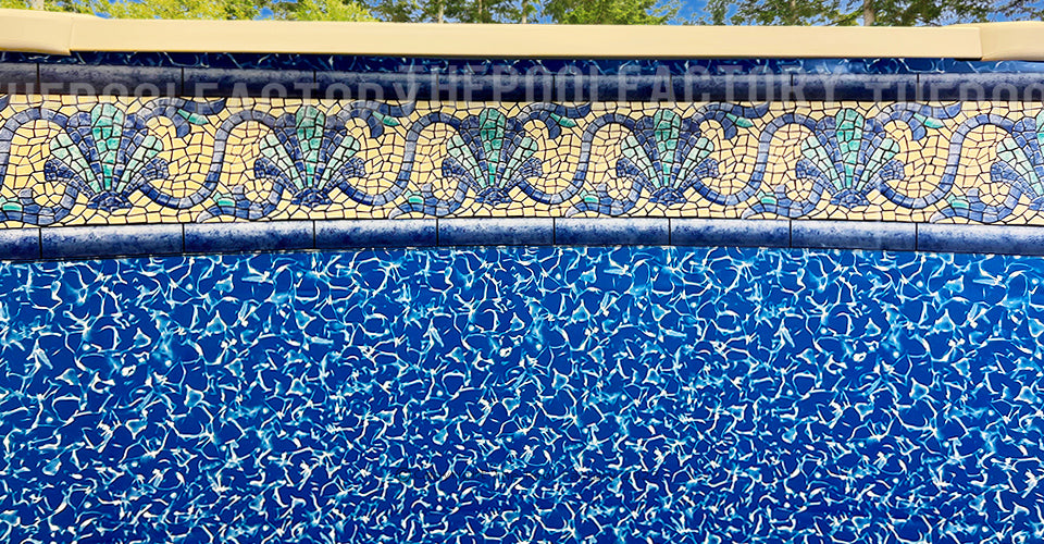 15'x24'x52 Oval Esther Williams Beaded Beach Haven Liner - 40 Gauge