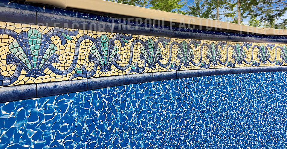 15'x24'x52 Oval Esther Williams Beaded Beach Haven Liner - 40 Gauge