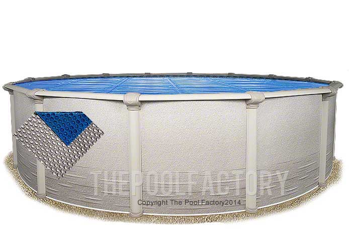 27' Round Space Age Silver/Blue Solar Cover